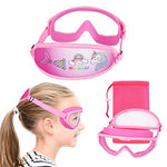 HYDROCOMFY Kids Goggles Swimming 4-7, Childrens Swimming Goggles, Pink Mermaid/Unicorn Swimming Goggles For Kids/Toddlers/Youth