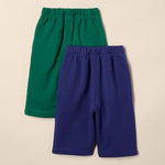 Amazon Essentials Unisex Babies' French Terry Cotton Pants, Pack of 2, Green/Navy, 24 Months