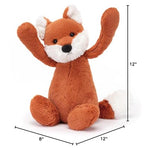 Jellycat Bashful Fox Cub Stuffed Animal, Medium 12 inches - Woodland Plush Toy - Classic Children's Gift