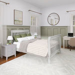 Dream On Me Ashton 4-In-1 Convertible Crib In Grey, Greenguard Gold, JPMA Certified, Non-Toxic Finishes, Features 4 Mattress Height Settings, Made Of Solid Pinewood