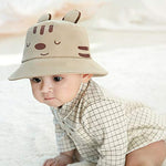 Baby Sun Hat Adjustable,Infant Toddler Summer Outdoors Beach Hat UPF50+,Sun Protection Bucket Hat