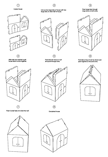 Easy Playhouse Gingerbread House - Kids Art & Craft for Indoor Fun, Color Favorite Holiday Sweets & Winter Friends– Decorate & Personalize a Cardboard Fort, 32" X 26. 5" X 40. 5"