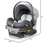 Chicco KeyFit 30 ClearTex Infant Car Seat and Base, Rear-Facing Seat for Infants 4-30 lbs., Includes Infant Head and Body Support, Compatible with Chicco Strollers, Baby Travel Gear, Slate/Grey