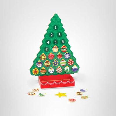 Melissa & Doug Wooden Advent Calendar - Magnetic Christmas Tree, 25 Magnets