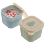 Silicone Baby Food Containers, 4 oz Reusable Baby Food Storage Jars with Lids, Perfect for Infant & Toddler (Powder Rose+Dusty Lilac)