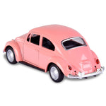 Berry President 1967 Classic Beetle Bug Vintage 1/32 Scale Diecast Metal Pull Back Car Model Toy for Gift Kids (Rose)