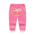 Unisex Newborn Baby Cotton 3-Pack Pants Embroidery Pringting Casual Leggings for Boys and Girls