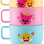 PINKFONG Cup with Handle-3P Family Plastic Cups (230ml) : 3pcs 1 Set