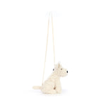 Jellycat Munro Scottie Dog Plush Bag, 9 inches - Crossbody and Shoulder Purse - Fun and Unique Handbag