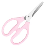 Small Pink Scissors, 5" Stainless Steel Blade with Acrylic Handle All Purpose Scissors Stationery Paper Cutting Tool for Office, Home (Pink)