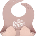 Teasin' Teethers Funny Italian Silicone Baby Bib with Pocket Food Catcher for Toddlers & Infants Funny Baby Bib Gift