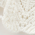 Knitted Baby Girls Cardigan Sweater Toddler Knit Crochet Button Closure Cardigan Top Outwear White