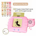 Talking Flash Cards for Toddler 1 2 3 4 Year Olds, Language Learning Toys, Autism Toys, Pocket Speech Therapy Toys, Montessori Toys with 224 Words, Children's Sensory Learning Educational Toys