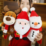 Santa Claus Plush Toy, 8" Santa Claus Stuffed Toy, Christmas Plush Toys Xmas Decoration Indoor (Reindeer)