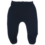 123 Bear Baby Soft Cotton Spandex Pants with Feet (BlWhG 3pk, 0-3 Months)