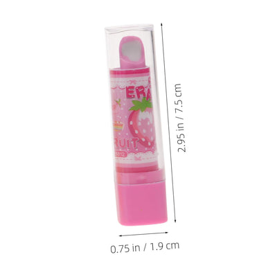SAFIGLE 3pcs Kids Stationary Korean Stationery Kids Erasers Cute Pencil Eraser Cartoon Pencil Lipstick Pen Fruit Pattern s Stationery Novelty Rubber Pen