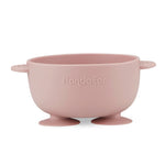 PandaEar 3 Pack Silicone Suction Baby Bowls & 3 Baby Feeding Spoons | Non-Slip Stay Put Bowls & Soft Silicone First Stage Spoons for Toddlers, BPA-Free Baby Led Weaning Set (Pink Rose Linen)