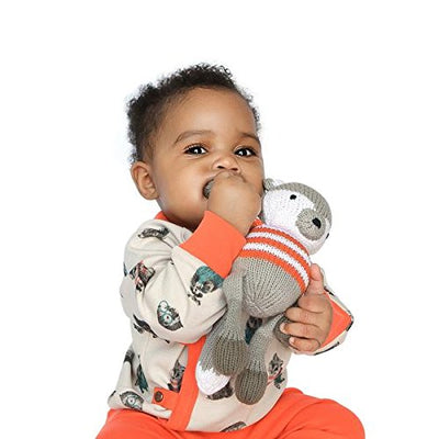 Finn + Emma Rattle Buddy Organic Cotton Knit Rattle for Baby Boy or Girl – Finley The Fox