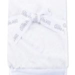 Little Me Unisex-Baby Newborn Neutral White Plush Stroller Blanket, White, One Size