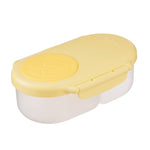 b.box Snack Box - Leakproof Mini Bento Box for Kids & Toddlers, 2 Compartment Snack Containers for Kids, Lunch Containers, Dishwasher Safe, BPA Free, PFAS Free, Ages 4m+, 1 3/4 Cup - Lemon Twist