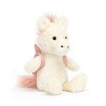 Jellycat Backpack Unicorn Stuffed Animal, 8.5" - Mythical Plush Toy - Classic Children's Gift