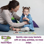 Boogie Antibacterial Hand Wipes by Boogie, Alcohol Free, Hypoallergenic and Moisturizing Aloe, Hand Wipes for Kids and Adults -100 Total Wipes (5 Packs of 20)