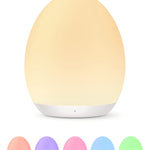 JolyWell Night Light for Kids, Baby Night Light with 7 Colors Changing Mode & Stepless Dimming, Nursery Night Light BPA Free,Rechargeable Egg Night Light for Breastfeeding 1h Timer & Touch Control