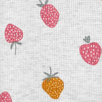 Simple Joys by Carter's Baby Girls' 2-Way Zip Thermal Footed Sleep and Play, Pack of 2, Dark Rose Forest Animals/Grey Strawberries, 3-6 Months