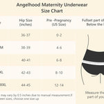Angelhood 6 Pack Womens Cotton Maternity Underwear,Healthy Maternity Pregnancy Panties Postpartum Mother Under Bump Underwear X-Large