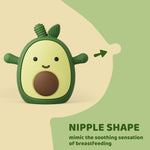 ChooKaChoo Baby Teething Toy Silicone Avocado Teething Mitten for Babies Over 3 Months Anti Dropping Wrist Hand Teethers Baby Chew Toys for Sucking Needs, BPA Free (Patent Pending)