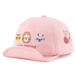 Cotton Baby Baseball Caps - Infant Toddler Sun Cap for Boys & Girls - Spring/Summer Outdoor Hat (3-18 Months, Embroidery Animals Pink)