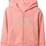 GAP Baby Girls' Playtime Favorite Logo Full Zip Hoodie Hooded Sweatshirt
