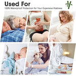 HYLEORY Queen Size Waterproof Mattress Protector Viscose Made from Bamboo Cooling Mattress Pad Cover Breathable Soft 3D Air Fabric Noiseless Washable Fitted Sheet with Deep Pocket Up to 21"