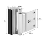 Home Security Door Lock, 2 Pack Childproof Door Reinforcement Lock with 3 Inch Stop Withstand 800 lbs for Top Front Inward Swinging Door, Upgrade Flip High Night Lock to Defend Your Home Kids