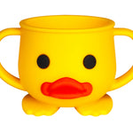 Linowos Toddler Cup, Silicone Training Cup, Baby Led Weaning Cup with Double Handle, Baby Open Cup, Unbreakable, 7oz, 6+ Months