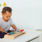 PlanToys Wood Musical Playset with Xylophone, Cymbal, and Guiro (6422) | Sustainably Made from Rubberwood and Non-Toxic Paints and Dyes