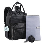 BabbleRoo Diaper Bag Backpack - Baby Essentials Travel Tote - Multi Function Water Resistant Diaper Bag, Travel Essentials Baby Bag with Changing Pad, Stroller Straps & Pacifier Case - Dark Gray