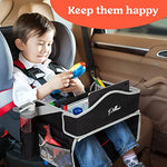 PILLANI Kids Travel Tray for Car - Car Seat Tray for Kids Travel, Road Trip Essentials, Carseat Table for Roadtrip Activities - Must Have Toddler Lap Desk Organizer for Airplane - Car Accessories