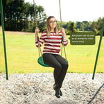 BeneLabel Heavy Duty Swing Seat with Adjustable Rope and Carabiners, Cushion Style Non-Slip Swing Seat for Kids and Adults