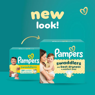 Pampers Swaddlers Diapers, Size 2 (10-22 lbs), 84 Count, Absorbent, Keeps Baby Dry and Comfortable, Skin Safe Disposable Baby Diaper (Packaging May Vary)