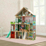Delta Children Deluxe Maui Dollhouse - Large 4-Story Dollhouse with 12 Rooms Includes 50 Accessories - Working Elevator, Wave Slide, Lights/Sounds - Fits 12-inch Dolls - Pretend Play Gift for Ages 3+