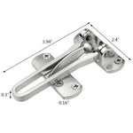 Topbuti Home Security Door Lock, 2 Pack Latch Guard Clasp Front Door Locks for Kids, Home Reinforcement Lock for Swing-in Doors, Hotel Door Latches, Thicken Solid Aluminium Alloy, Satin Nickel
