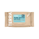 Terra Bamboo Baby Wipes: Pure Water Wipes, 99.7% Pure New Zealand Water, 100% Biodegradable Bamboo Fiber, 0% Plastic, Unscented Baby Wipes for Sensitive Skin, 1 Pack of 70 Wipes