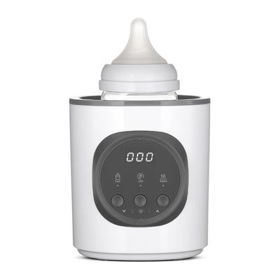 Baby bottle warmer with digital display on a white background