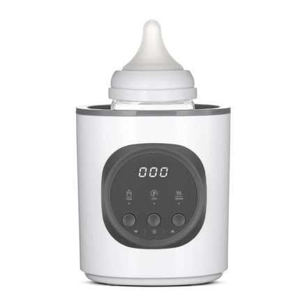 Baby bottle warmer with digital display on a white background