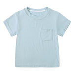 ZFTTZYMX 2 Pack Baby Bamboo Viscose T-shirts Toddler Boys Girls Summer Short Sleeve Crew Neck Tees