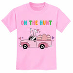 DDSOL Baby Girls Easter's Day T-Shirt Truck Bunny Shirts Short Sleeve Tee for Toddler Girls Kids Cotton Tops 3T