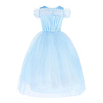 SNOWLION Princess Elsa Costume for Little Girls Toddler Princess Dress Up with Accessories Cinderella Cosplay Queen Snow (Blue, 4-5 Years)