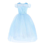 SNOWLION Princess Elsa Costume for Little Girls Toddler Princess Dress Up with Accessories Cinderella Cosplay Queen Snow (Blue, 3-4 Years)