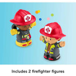 Fisher-Price Little People Toddler Toy Fire Truck Musical Push-Along Vehicle with 2 Figures for Pretend Play Ages 1+ Years